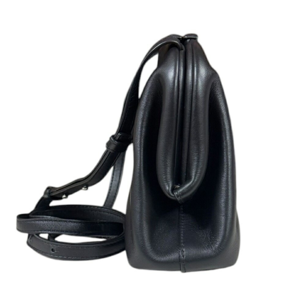 Bottega Veneta Small Point Shoulder Bag Leather Black Women's BOTTEGAVENETA - Picture 4 of 8